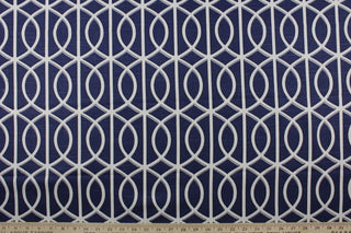 Robert Allen Contract Bellaporte Grand Gate Fabric in Indigo