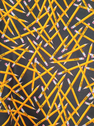 Baum Textiles / Windham Fabrics Pencils Quilting Fabric in Black