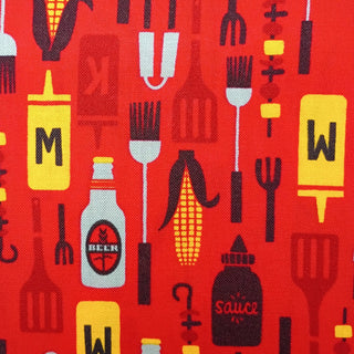 Henry Glass & Co. Outdoor BBQ Quilting Fabric in Red