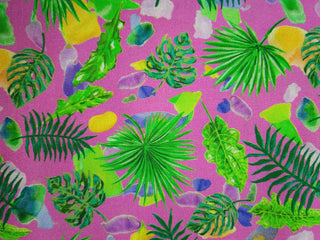 Benartex Scattered Leaves Quilting Fabric in Pink