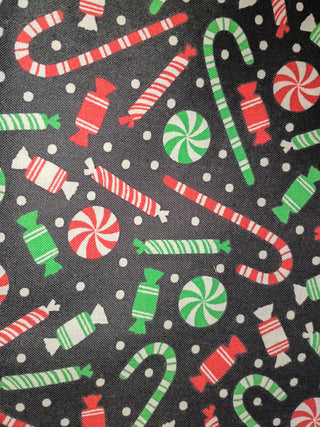 Joann Fabrics Xmas Peppermint Candy in Black