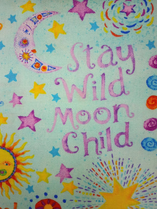 Henry Glass & Co. Stay Wild Moon Child Quilting Fabric in Blue