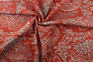 Apura Dragon Fabric in Persimmon by Robert Allen