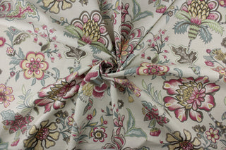 Robert Allen© Kyran Vines Jacobean Fabric in Linen