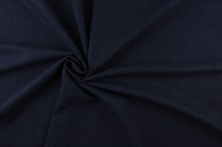 Herringbone Brushed Wool Fabric in Navy