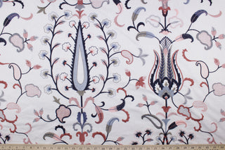 Chance To Create Embroidered Fabric in Dusty Rose