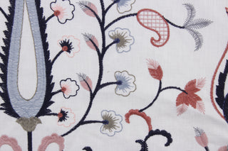 Chance To Create Embroidered Fabric in Dusty Rose