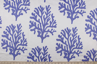 Lee Jofa Seafan Embroidered Fabric in True Blue by Lilly Pulitzer