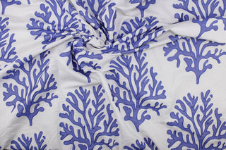 Lee Jofa Seafan Embroidered Fabric in True Blue by Lilly Pulitzer