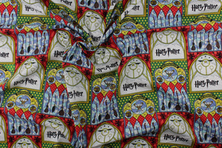 Harry Potter™ Quidditch Stained Glass Cotton Quilting Fabric