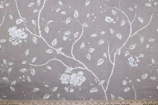 Bailey & Griffin Asami Linen Fabric in Dove Gray