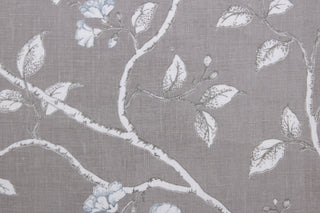 Bailey & Griffin Asami Linen Fabric in Dove Gray