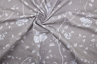 Bailey & Griffin Asami Linen Fabric in Dove Gray