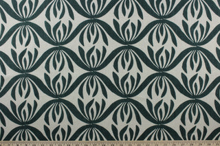 Fabricut Automatism Linen Fabric in Jade