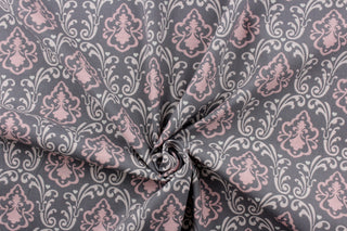 Camelot Fabrics Divine Damask Quilting Fabric in Gray