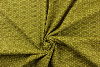 Emma & Mila Daisy Dot Quilting Fabric in Chartreuse for Camelot Fabrics