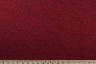 Benartex Delicate Vine in Antique Red 108″ Width Backing Wide