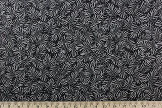 Benartex Boughs Of Beauty Fabric in Black/Charcoal 108″ Width Backing