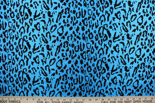 Our Leopard in Blue fabric offers a unique combination of style and comfort. The bold leopard print is textured and soft, making it ideal for drapery and apparel. Add a touch of style to your home décor or wardrobe with this stylish fabric.