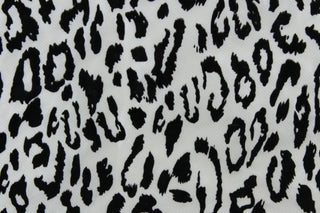 Our Leopard in Gray fabric offers a unique combination of style and comfort. The bold leopard print is textured and soft, making it ideal for drapery and apparel. Add a touch of style to your home décor or wardrobe with this stylish fabric.