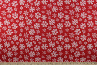 Let in Snow! Christmas Fabric in Red