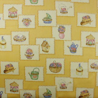 Duralee Garden Items Fabric in Yellow