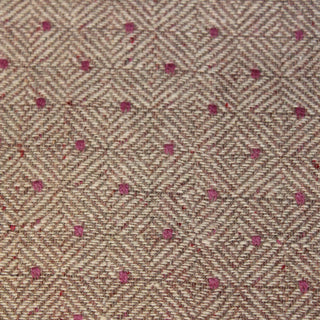 Dotty Herringbone Wool Fabric in Fuchsia