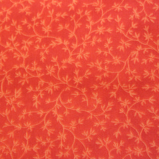 Stof Fabrics Leaf Vines Quilting Fabric in Orange