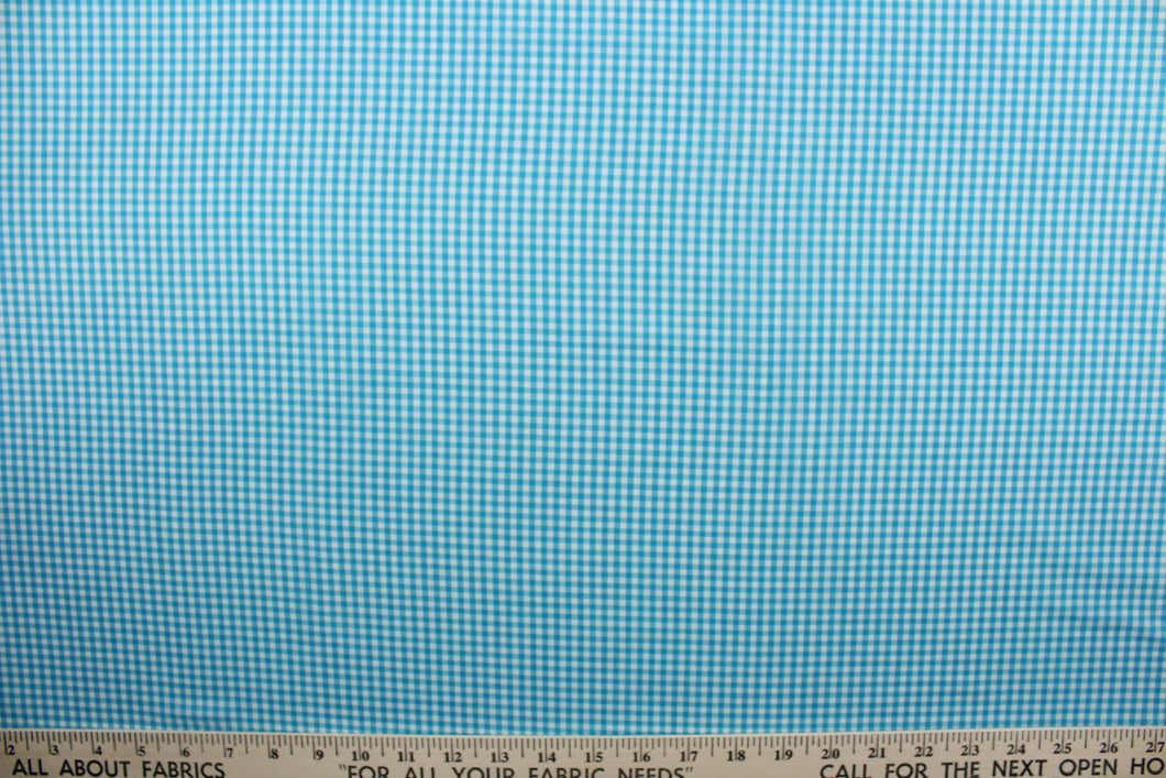 This gingham cotton fabric is the embodiment of classic American style. Boasting a traditional blue and white pattern, this lightweight fabric is perfect for adding a touch of country charm to any project. The high-quality cotton material ensures lasting durability and softness.  It would be great for apparel, quilting, crafting and sewing projects.  