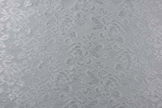 Floral Lace Fabric in White
