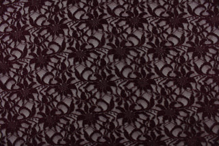 Luxurious Lace Designs Floral Lace in Burgundy