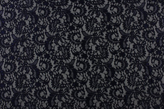 Luxurious Lace Designs Paisley Lace in Navy