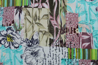 Fashion Rayon Challis Scrapbook Fabric  in Mauve