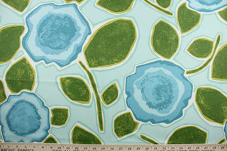 Bring elegance to any space with the Robert Allen© Beale Garden fabric. The multi-use fabric features a bright large-scale watercolor floral print in blue, green, and white, with up to 100,000 double rubs for long-lasting durability.  It can be used for several different statement projects including window accents (drapery, curtains and swags), toss pillows, headboards, bed skirts, duvet covers, upholstery, and more.