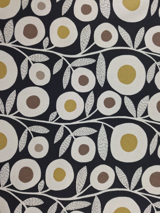 Richloom Ingrid Modern Floral Fabric in Ebony 