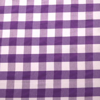 Classic Gingham Fabric in Purple
