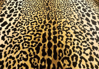 Braemore Jamil Natural Leopard Print Velvet Fabric