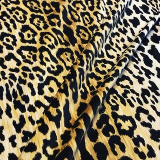 Braemore Jamil Natural Leopard Print Velvet Fabric