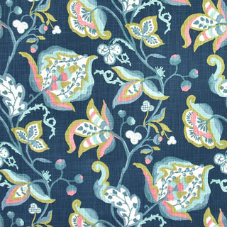 Richloom Platinum Collection Lawrence Jacobean Fabric in Indigo
