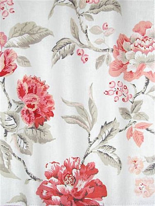 Duralee Lilith Floral Fabric in Geranium