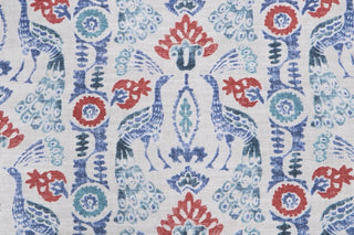 P/Kaufmann Peacock Parade Fabric in Luna