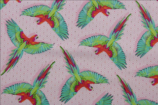 Daydream by Tula Pink - MaCaw Ya Later in Dragonfruit for FreeSpirit Fabrics 