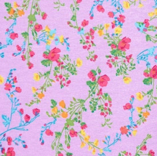 Mepia Floral Vine Flannel Fabric in Lilac