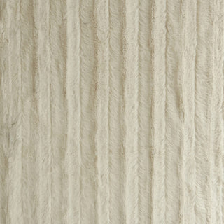 Ribbed Mink Faux Fur Fabric in Natural