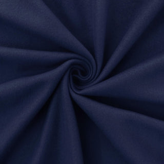 Solid Double Brushed Fleece Fabric in Navy