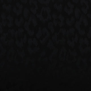 Cheetah Satin Fabric in Black