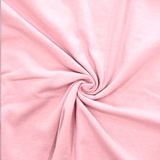 Cotton Lycra Jersey Knit Fabric in Soft Pink