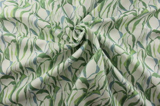 Transform your space with P Kaufmann© Metamorphic Geode in Opal. Featuring a crisp white background and vibrant botanical print in shades of green and opal, this fabric is both durable and visually stunning with a double rubs rating of 48,000. Perfect for window accents (draperies, valances, curtains and swags) cornice boards, accent pillows, bedding, headboards, cushions, ottomans, slipcovers and upholstery.