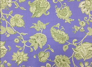 Braemore Tula Jacobean Floral Fabric in Periwinkle