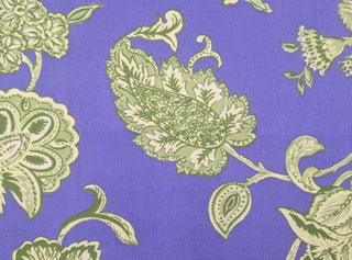 Braemore Tula Jacobean Floral Fabric in Periwinkle